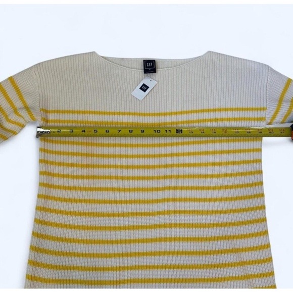 GAP Womens Medium Sweater Boat Neck Ribbed Wool Blend Knit Striped Coastal NWT - Picture 7 of 8